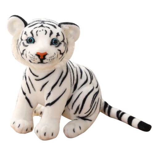 NOLITOY Plüsch Tiger Puppe Weiß Realistisches Kuscheltier Geschenk Dekoration Stofftier Tiger Jahreszeitliches Maskottchen für Neujahrsfest und Kinderzimmer NOLITOY Plüsch Tiger Puppe Weiß Realistisches Kuscheltier Geschenk Dekoration Stofftier Tiger Jahreszeitliches Maskottchen für Neujahrsfest und Kinderzimmer von NOLITOY