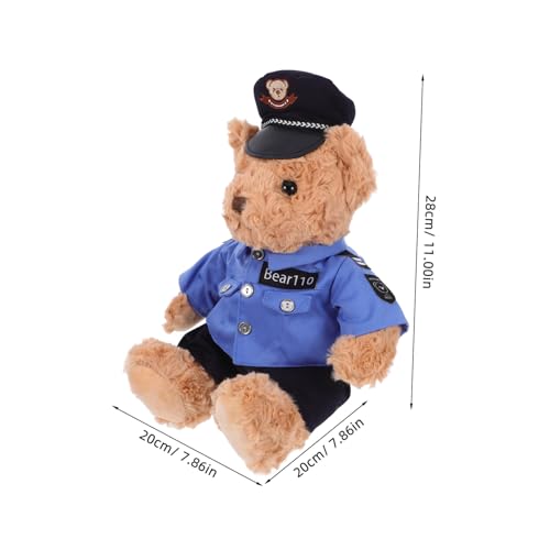 NOLITOY Polizeibär Plüschtier Flauschig mit Uniform und Mütze Kuscheltier für Babyzimmer Deko Geschenkidee für Jungen und Neugeborene NOLITOY Polizeibär Plüschtier Flauschig mit Uniform und Mütze Kuscheltier für Babyzimmer Deko Geschenkidee für Jungen und Neugeborene von NOLITOY