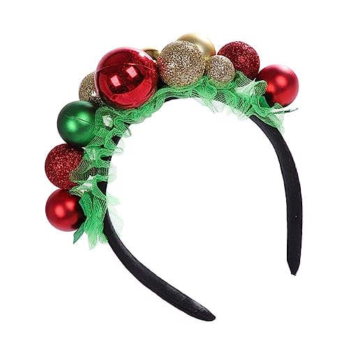 NOLITOY Weihnachtsglocken-stirnband Gefälligkeiten Für Weihnachtsfeiern Weihnachtsbedarf Weihnachts-cosplay-haarband Raumzubehör Weihnachtsstirnband Weihnachten Kleidung Plastik Ball von NOLITOY
