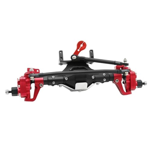 NOLLAM RC-Portalachsen-Set Für SCX10 II 1/10 Axial RC Crawler Auto Upgrade Teile Metall Vorne Hinten Portal Achse mit Schutz (Color : Red Front Axle) von NOLLAM