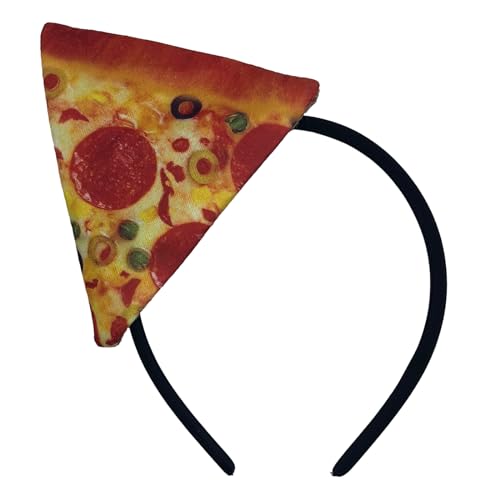 NOLOWY Karneval Pizza Stirnband Weihnachten Karneval Dekoration Fast Food Stirnband Erwachsene Karneval Haarreif Party Festlich Haarband von NOLOWY