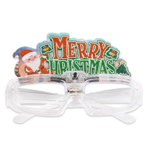 NOLOWY Neujahrsbrille, Karneval, Weihnachtsbrille, Foto-Requisiten, leuchtende Dekorationen, Neujahr, Teenager, Erwachsene, Weihnachtsgeschenke von NOLOWY