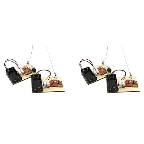NONDK 2 x Stem Kits zum Lernen von Morsecode, zum Bau einer Telegraphenmaschine, elektrisches Schaltkreis-Experiment, Elektro-Kit (ohne Batterie) von NONDK