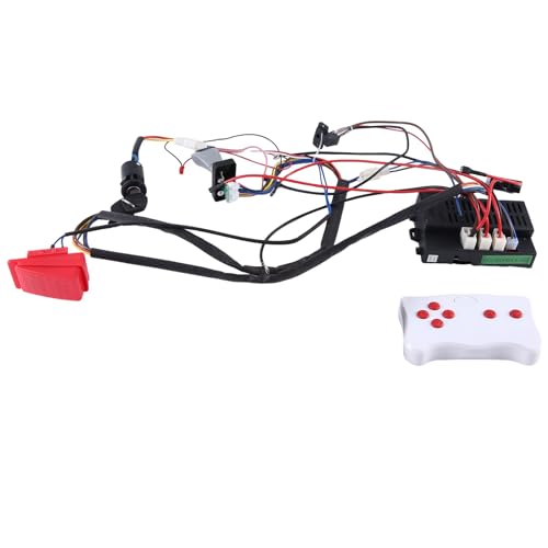 NONDK Elektrischer Autogurt für Kinder, DIY, mit Kabel, Schalter und Empfänger, Fernbedienung, 4WD, Zubehör für Spielzeug von NONDK
