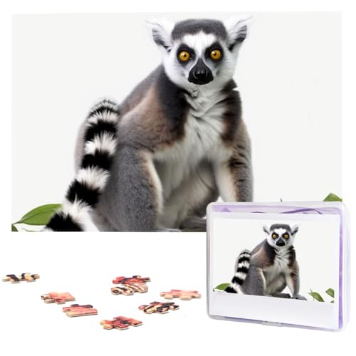 1000-teiliges Puzzle für Erwachsene, herausforderndes Puzzle für Spielabende, Geschenke, personalisiertes Bild, Puzzle, Ringschwanz, Lemur, benutzerdefiniertes Holzpuzzle für Familie, fertige Größe von NONHAI