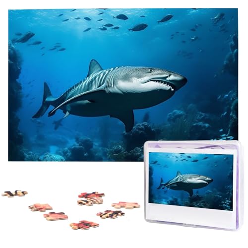 1000-teiliges Puzzle für Erwachsene, herausforderndes Puzzle für Spielabende, Geschenke, personalisiertes Bilderpuzzle, Unterwasser-Wildtiere, benutzerdefiniertes Holzpuzzle für Familie, fertige Größe von NONHAI