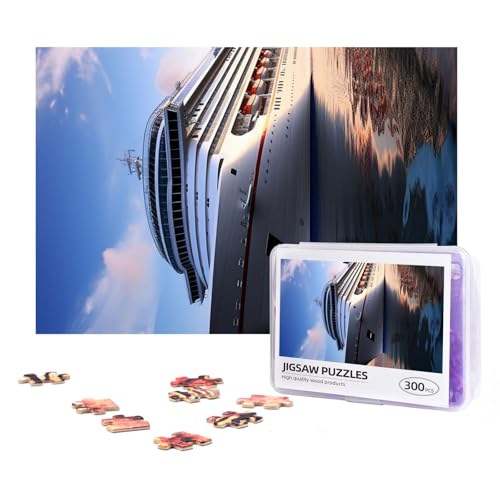 300-teiliges Puzzle für Erwachsene, herausforderndes Puzzle für Spielabende, Geschenke, personalisiertes Bild, Puzzle, Kreuzfahrtschiffe, individuelles Holzpuzzle für Familie, fertige Größe 38,1 x von NONHAI