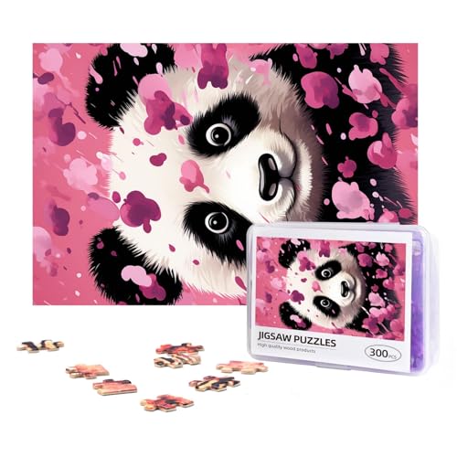 300-teiliges Puzzle für Erwachsene, herausforderndes Puzzle für Spielabende, Geschenke, personalisiertes Bild, Puzzle, Panda, Baumwolle, benutzerdefiniertes Holzpuzzle für Familie, fertige Größe 38,1 von NONHAI