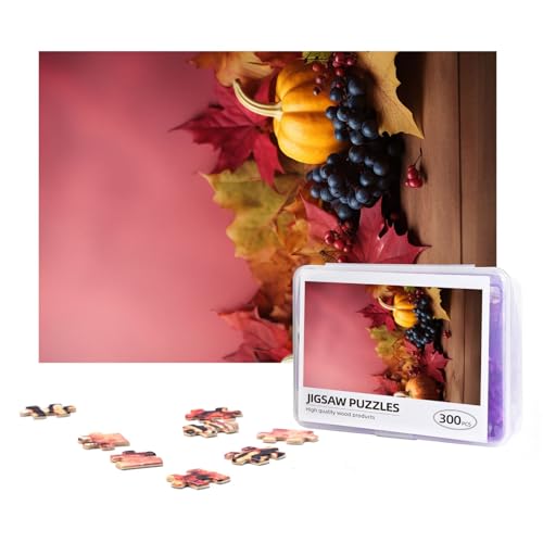 300-teiliges Puzzle für Erwachsene, herausforderndes Puzzle für Spielabende, Geschenke, personalisiertes Bild, Puzzle, Thanksgiving-Hintergrund, benutzerdefiniertes Holzpuzzle für Familie, fertige von NONHAI