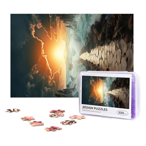 300-teiliges Puzzle für Erwachsene, herausforderndes Puzzle für Spielabende, Geschenke, personalisiertes Bild, Puzzle, geteilter Meeresweg, benutzerdefiniertes Holzpuzzle für Familie, fertige Größe von NONHAI