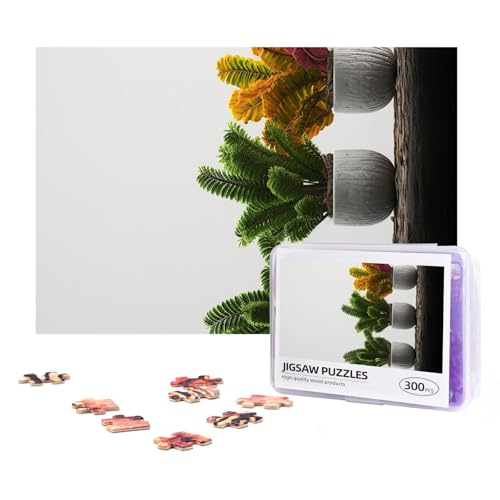 300-teiliges Puzzle für Erwachsene, herausforderndes Puzzle für Spielabende, Geschenke, personalisiertes Bild, tropische Pflanze, benutzerdefiniertes Holzpuzzle für Familie, fertige Größe 38,1 x 25,9 von NONHAI