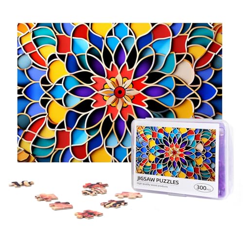 300-teiliges Puzzle für Erwachsene, herausforderndes Puzzle für Spielabende, Geschenke, personalisiertes Bilderpuzzle, marokkanische Farbe, benutzerdefiniertes Holzpuzzle für Familie, fertige Größe von NONHAI