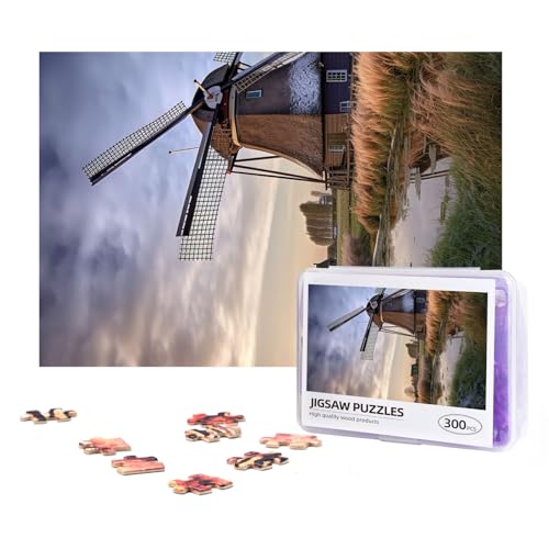 300-teiliges Puzzle für Erwachsene, herausforderndes Puzzle für Spielabende, Geschenke, personalisiertes Bilderpuzzle, traditionelle Windmühle, benutzerdefiniertes Holzpuzzle für Familie, fertige von NONHAI