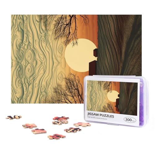 300-teiliges Puzzle für Erwachsene, herausforderndes Puzzle für Spieleabende, Geschenke, personalisiertes Bild, Puzzle, Sonnenaufgang, Druck, benutzerdefiniertes Holzpuzzle für Familie, fertige Größe von NONHAI