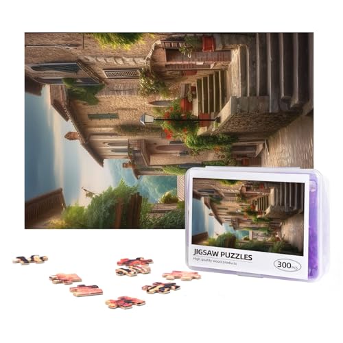 300-teiliges Puzzle für Erwachsene, herausforderndes Puzzle für Spieleabende, Geschenke, personalisiertes Bilderpuzzle, Italien, toskanisches Holzpuzzle für Familie, fertige Größe 38,1 x 25,9 cm von NONHAI