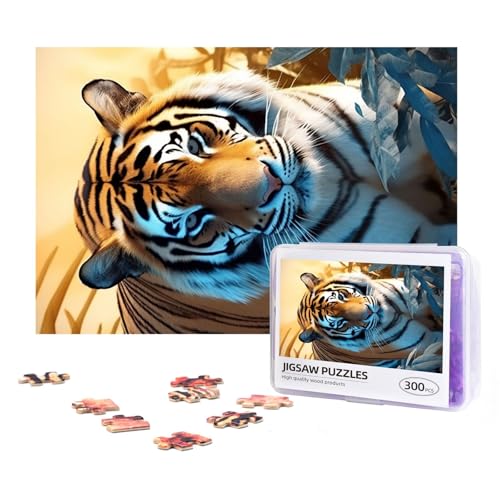 300-teiliges Puzzle für Erwachsene, herausforderndes Puzzle für Spieleabende, Geschenke, personalisiertes Bilderpuzzle, afrikanische Tierwelt, Tiger, benutzerdefiniertes Holzpuzzle für Familie, von NONHAI