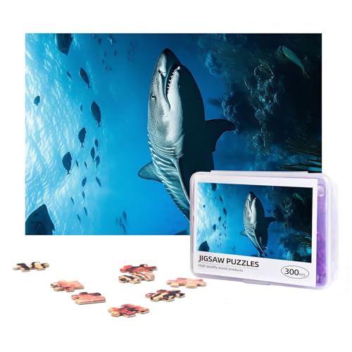 300-teiliges Puzzle für Erwachsene, herausforderndes Puzzle für Spieleabende, Geschenke, personalisiertes Bildpuzzle, Unterwasser-Wildtiere, benutzerdefiniertes Holzpuzzle für Familie, fertige Größe von NONHAI