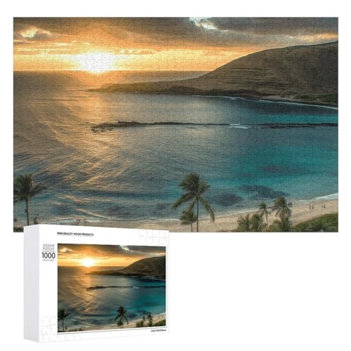 Hawaii-Puzzle mit Sonnenaufgang über Oahu, für Damen und Herren, 1000 Teile, Puzzle für Erwachsene, herausforderndes Puzzle für Familie, Hochzeitsgeschenk von NONHAI