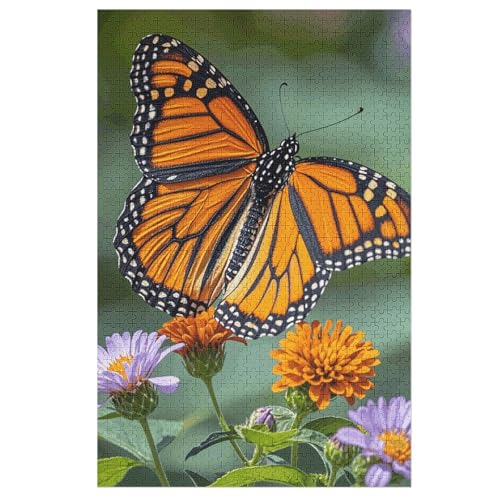 Monarch-Schmetterlinge-Puzzle für Damen und Herren, 1000-teiliges Puzzle für Erwachsene, herausforderndes Puzzle für Familie, Hochzeitsgeschenk von NONHAI