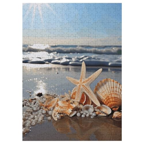 Muscheln am Strand Puzzle für Damen und Herren, 300 Teile, Puzzle für Erwachsene, herausforderndes Puzzle für Familie, Hochzeitsgeschenk von NONHAI