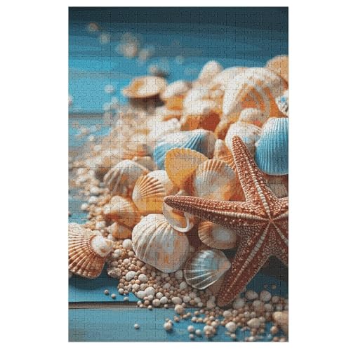 Muscheln und Seestern-Puzzle für Damen und Herren, 1000 Teile, Puzzle für Erwachsene, herausforderndes Puzzle für Familie, Hochzeitsgeschenk von NONHAI