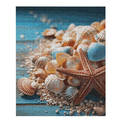 Muscheln und Seestern-Puzzle für Damen und Herren, 120-teiliges Puzzle für Erwachsene, herausforderndes Puzzle für Familie, Hochzeitsgeschenk von NONHAI