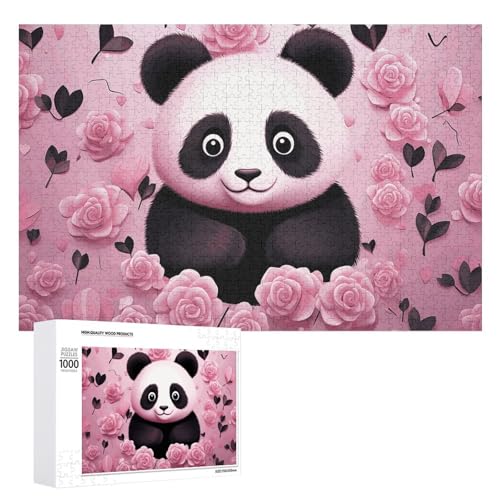 Panda-Muster-Puzzle für Damen und Herren, 1000 Teile, Puzzle für Erwachsene, herausforderndes Puzzle für Familie, Hochzeitsgeschenk von NONHAI