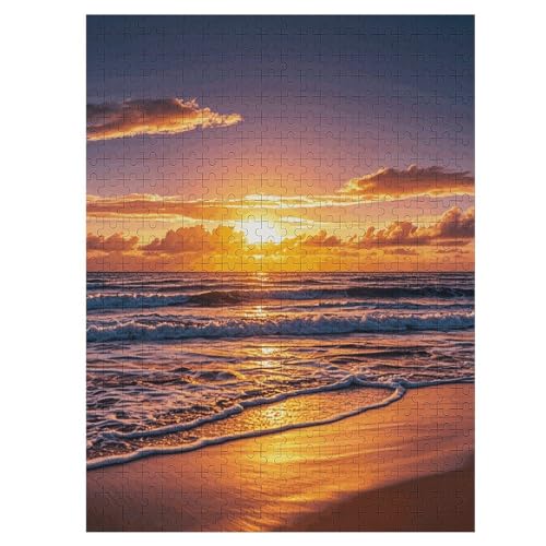 Puzzle mit Sonnenuntergang am Strand, für Damen und Herren, 500 Teile, Puzzle für Erwachsene, herausforderndes Puzzle für Familie, Hochzeitsgeschenk von NONHAI