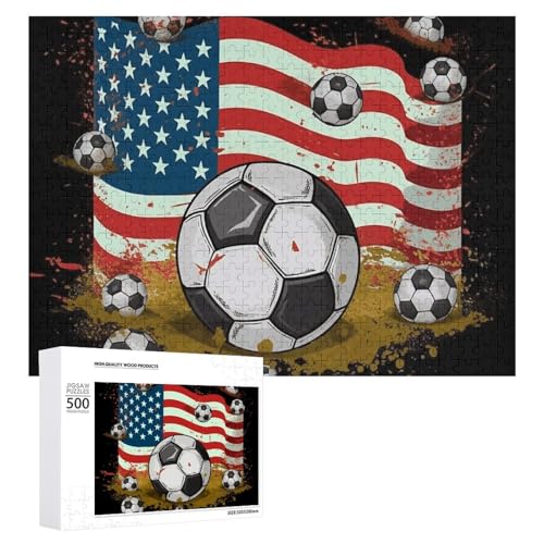 Puzzle mit USA-Flagge für Damen und Herren, 500 Teile, Puzzle für Erwachsene, herausforderndes Puzzle für Familie, Hochzeitsgeschenk von NONHAI