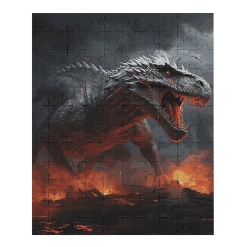 Red Magma Flying Dragons Puzzle für Damen und Herren, 70-teiliges Puzzle für Erwachsene, herausforderndes Puzzle für Familie, Hochzeitsgeschenk von NONHAI