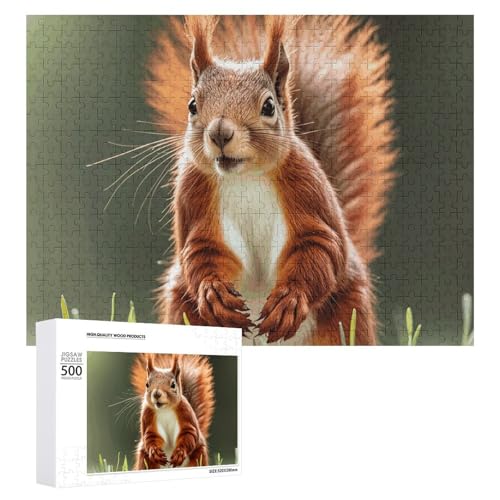 Rotes Eichhörnchen-Puzzle für Damen und Herren, 500 Teile, Puzzle für Erwachsene, herausforderndes Puzzle für Familie, Hochzeitsgeschenk von NONHAI