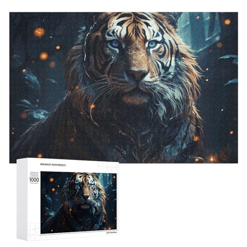 Tiger Puzzle für Damen und Herren, 1000 Teile, Puzzle für Erwachsene, herausforderndes Puzzle für Familie, Hochzeitsgeschenk von NONHAI