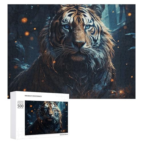 Tigerpuzzle für Damen und Herren, 500 Teile, Puzzle für Erwachsene, herausforderndes Puzzle für Familie, Hochzeitsgeschenk von NONHAI