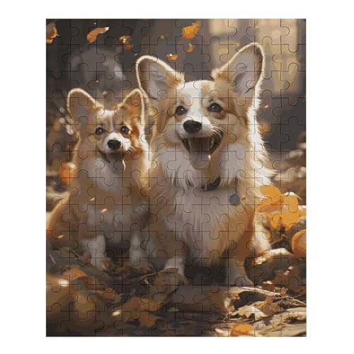 Two Corgis Puzzle für Damen und Herren, 70-teiliges Puzzle für Erwachsene, herausforderndes Puzzle für Familie, Hochzeitsgeschenk von NONHAI