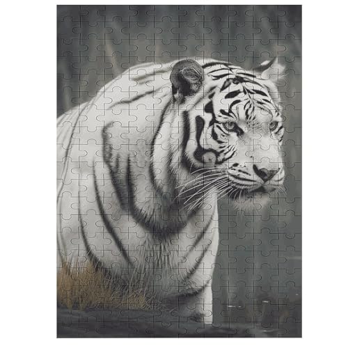 Weißer Tiger Puzzle für Damen und Herren, 200 Teile, Puzzle für Erwachsene, herausforderndes Puzzle für Familie, Hochzeitsgeschenk von NONHAI