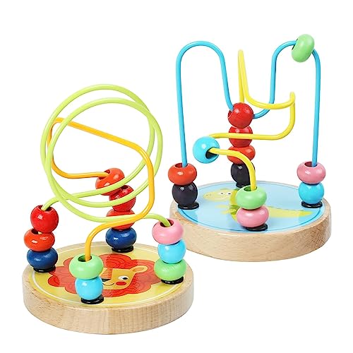 NOOLY 2 Stück Holzspielzeug Perlen Labyrinth Für 3 + Jahre Alte Kleinkinder Jungen Und Mädchen DWRZ-01 NOOLY 2 Stück Holzspielzeug Perlen Labyrinth Für 3 + Jahre Alte Kleinkinder Jungen Und Mädchen DWRZ-01 von NOOLY