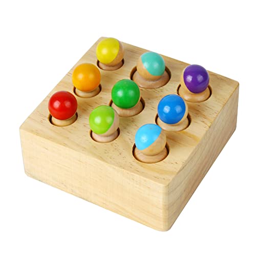 NOOLY Holzpuppen Peg Dolls Spielzeug, Passendes Holzpuzzle Spielzeug für Jungen und Mädchen ab 3 Jahren CHR-01 SD13 von NOOLY