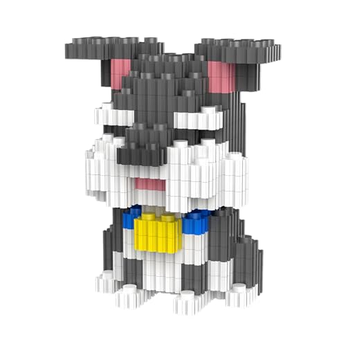 NOOLY Hund Serie Bausteine, Mini Bausteine Set Für Erwachsene Und Jungen Mädchen CLJM-01 (Schnauzer) von NOOLY