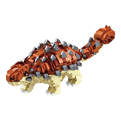 NOOLY Kinder Erwachsene Tier Mini Bausteine Set für Haus und Büro Dekoration KLJM-10 (Ankylosaurus,1806 Stück) von NOOLY