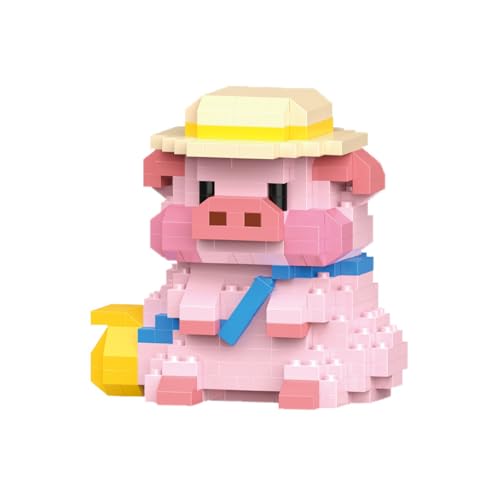 NOOLY Micro Schwein Bauklötze Set Tierische Mini-Bauklötze Schwein Bauklötze Kits für Haus und Büro Dekoration WKLJM-08（pig2） von NOOLY