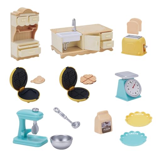 NOOLY Puppenhaus Miniatur Möbel Set Puppenhausmöbel und Zubehör Set für Kinder Pädagogisches Spielhaus Spielzeug GJJWJ 02 (Set 2) von NOOLY