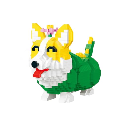 NOOLY Tiere Mini Bausteine Für Haus Und Büro Dekoration WKLJM-05 (Corgi, 815 Stück) von NOOLY