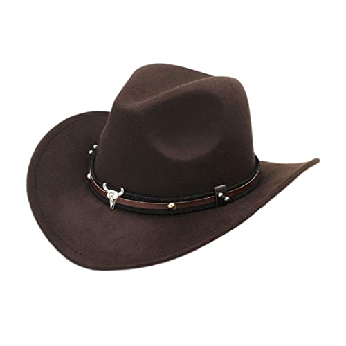 NOPEILVI Noelvi-Western-Stil Kinder Jungen Mädchen Cowboyhut Cowgirl Cap Dekorationen für Halloween Weihnachten Geburtstag Maskerade Party Haushalt., Kaffee, S von NOPEILVI