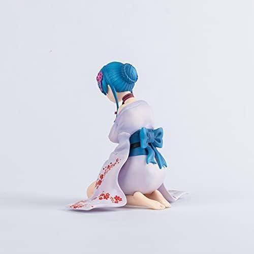 Anime-Mädchen-Figur, 13 cm, Deluxe-Version Re: Life A Different World from Zero REM REO Remu kniend Pretty Girls PVC Characters Model Adult Toy Collection Action Figure Statue Ornament Gift von NOPQRZTU