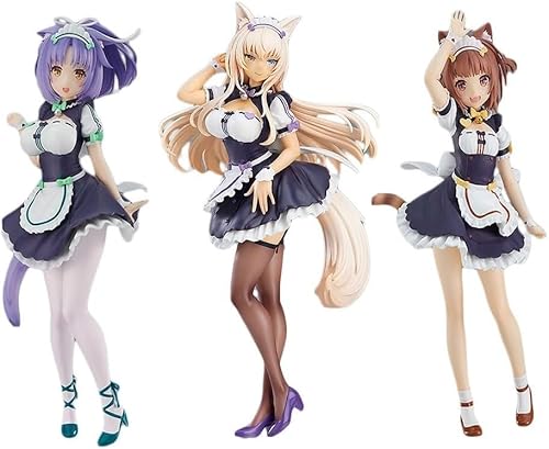 Azuki & Kokosnuss & Zimt Actionfigur ECCHI Figur Anime Figur bemalte Figur Modell Spielzeug Modell PVC Anime Sammlerstück 20–22 cm (Zimt) von NOPQRZTU