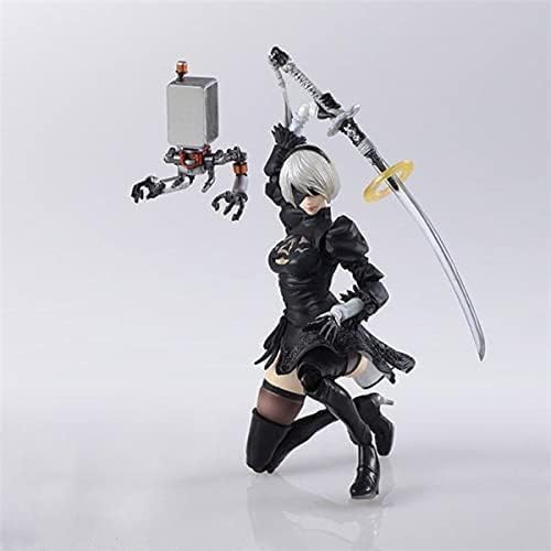 NOPQRZTU 15 cm de edición limitada de anime japonés NieR Automata 2b Yorha Girl Estatua de PVC para adultos, colección de juguete, decoración de muñeca, regalo con accesorios y articulaciones móviles, von NOPQRZTU