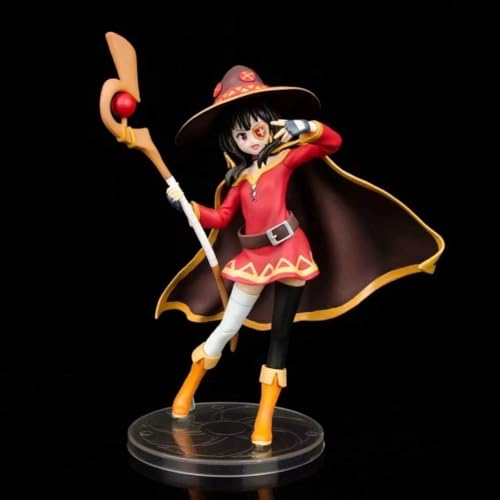 NOPQRZTU Abnehmbares, beliebtes klassisches Anime-Spielzeug für Kinder und Erwachsene, Kono Subarashii Sekai Ni Shukufuku Wo Megumin Actionfigur Pretty Girl Kono Suba Figma Modell Statue von NOPQRZTU