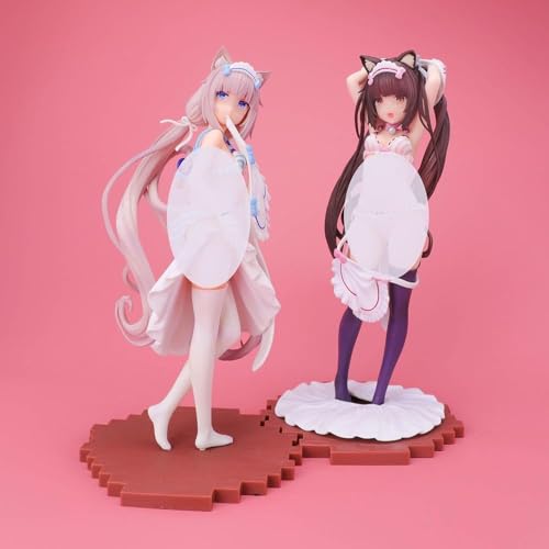 NOPQRZTU AnimaFg Vanilla & Chocolate 1/7 ECCHI Figur/Hentai Figur/Anime Figur/Anime Statue/Collectible Model/Painted Character Model/Doll/Gift (Chocola) von NOPQRZTU