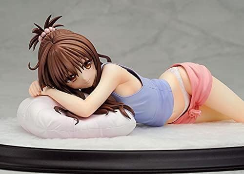 NOPQRZTU Anime Girl Figure Anime Deluxe Version Long to Love Ru Darkness Yuuki Mikan Kawaii Sleeping PVC 22CM Action Figures Statue Ornaments Model Adult Toy Doll Collectibles Decorations Toy Gift von NOPQRZTU