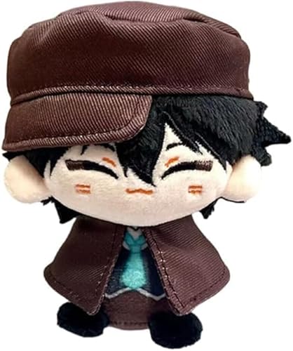 NOPQRZTU Anime Plüsch Schlüsselanhänger, 4 Zoll süße Plüschpuppe, Cosplay Anhänger für Rucksack Schlüssel, Dazai Osamu Chuuya Rampo von NOPQRZTU